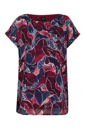 100% Cotton Tunic | Berry Indigo Abstract | 6273AR