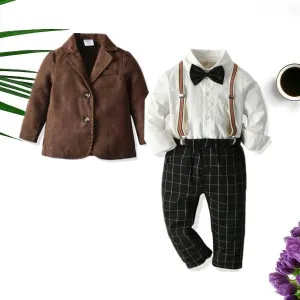 5-Piece Fashion Toddler Boy Gentleman Party Wear Outfits