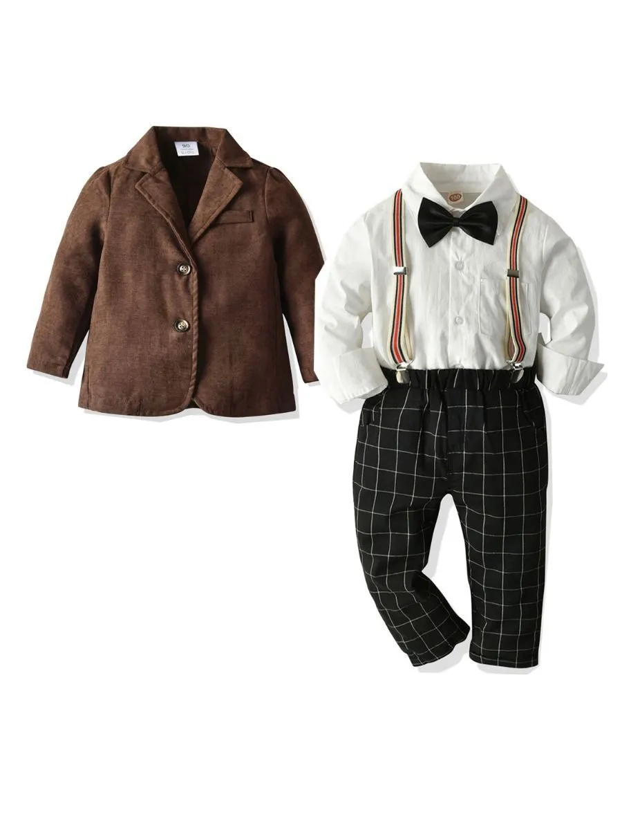 5-Piece Fashion Toddler Boy Gentleman Party Wear Outfits