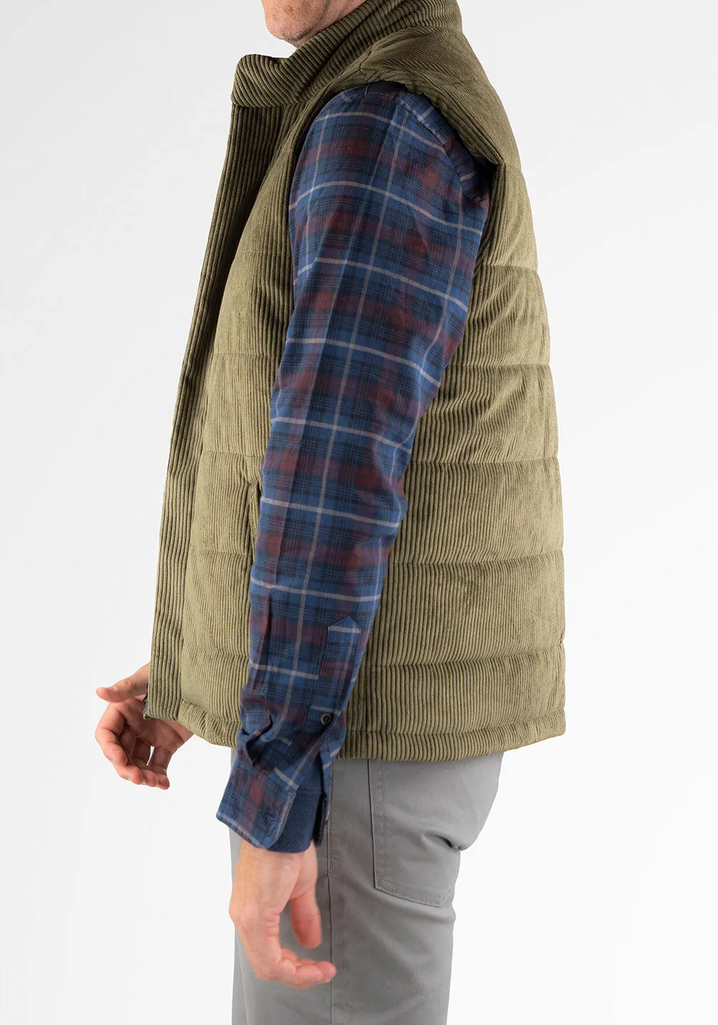 6 Wale Corduroy Puffer Vest