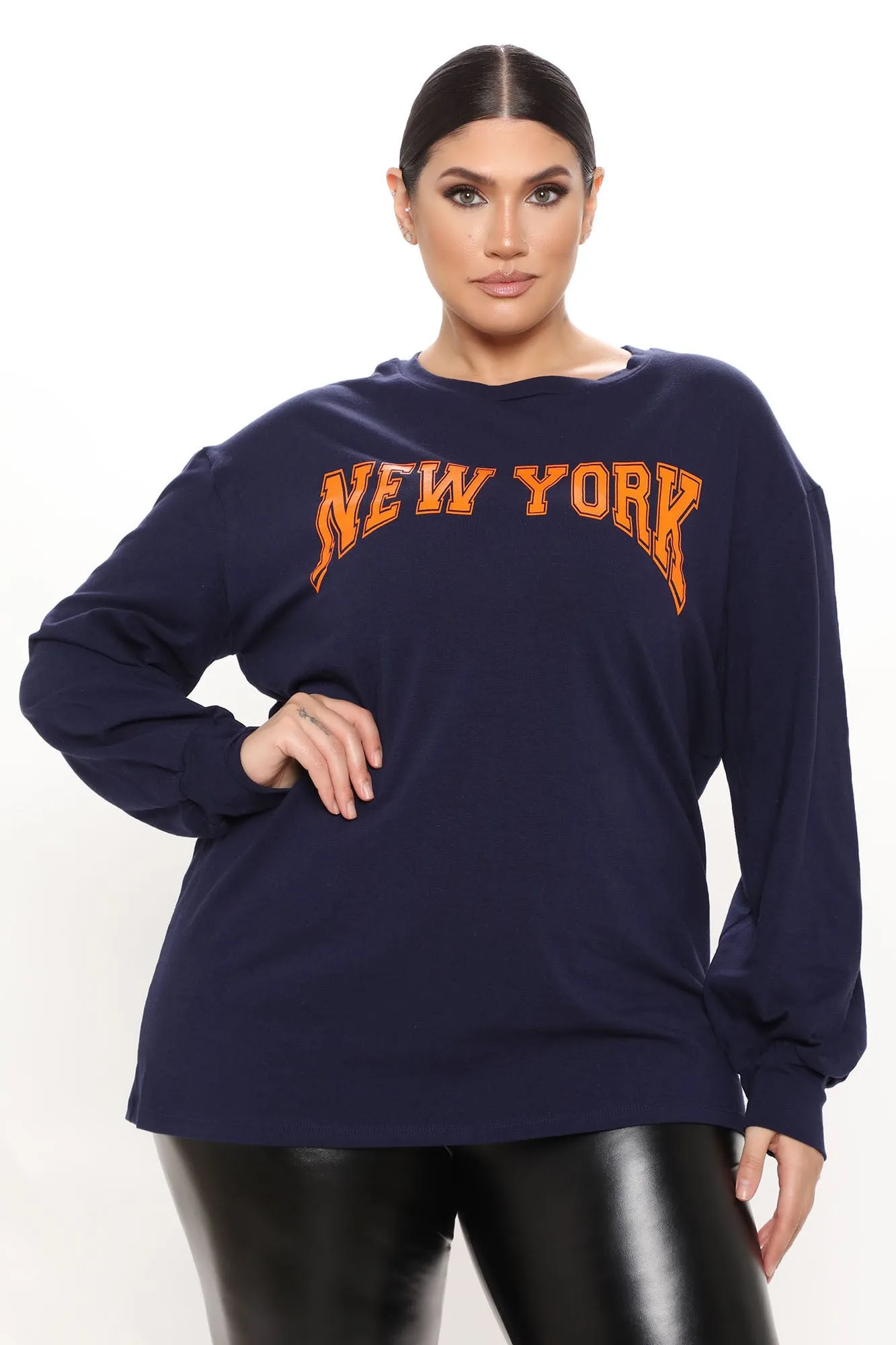 A New York Minute Tunic Top - Navy