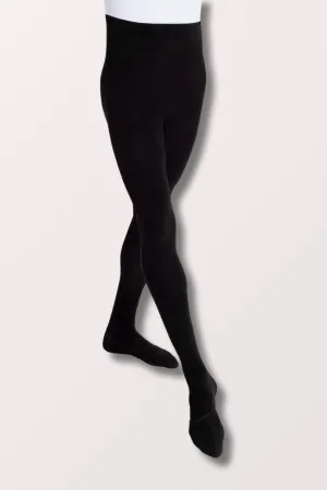 Adult Ultra Soft Self Knit Waistband Transition Tights (1916) - Black