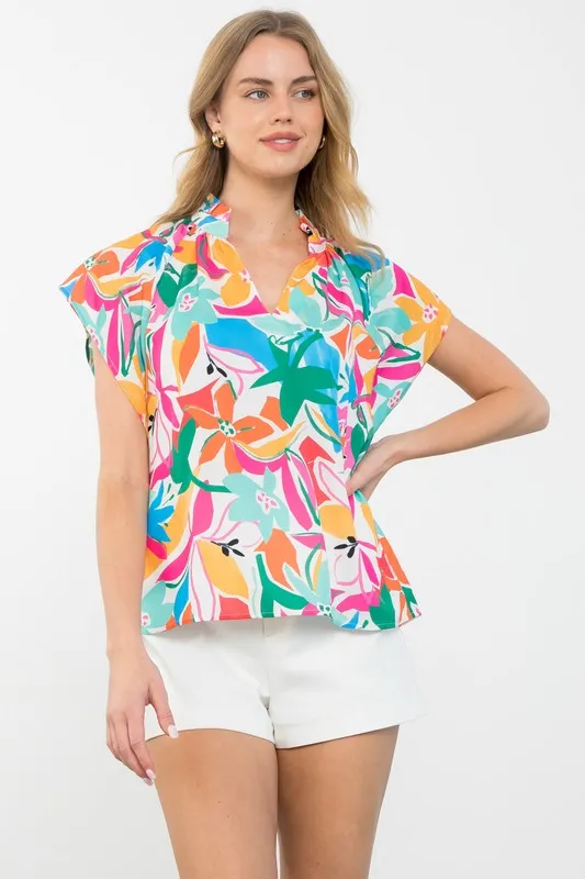 Alexa Floral Print Top