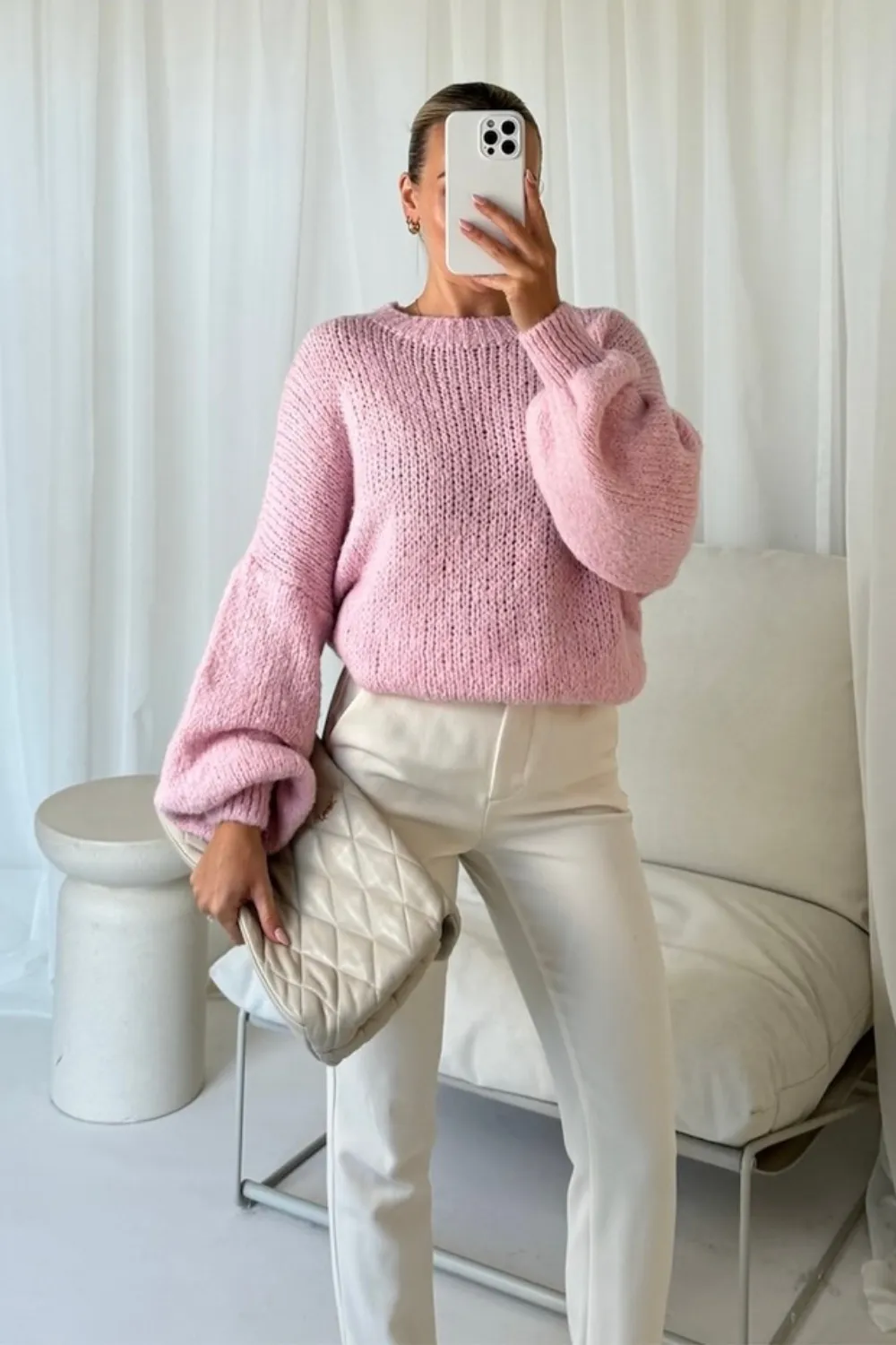 Alice baby pink knit jumper