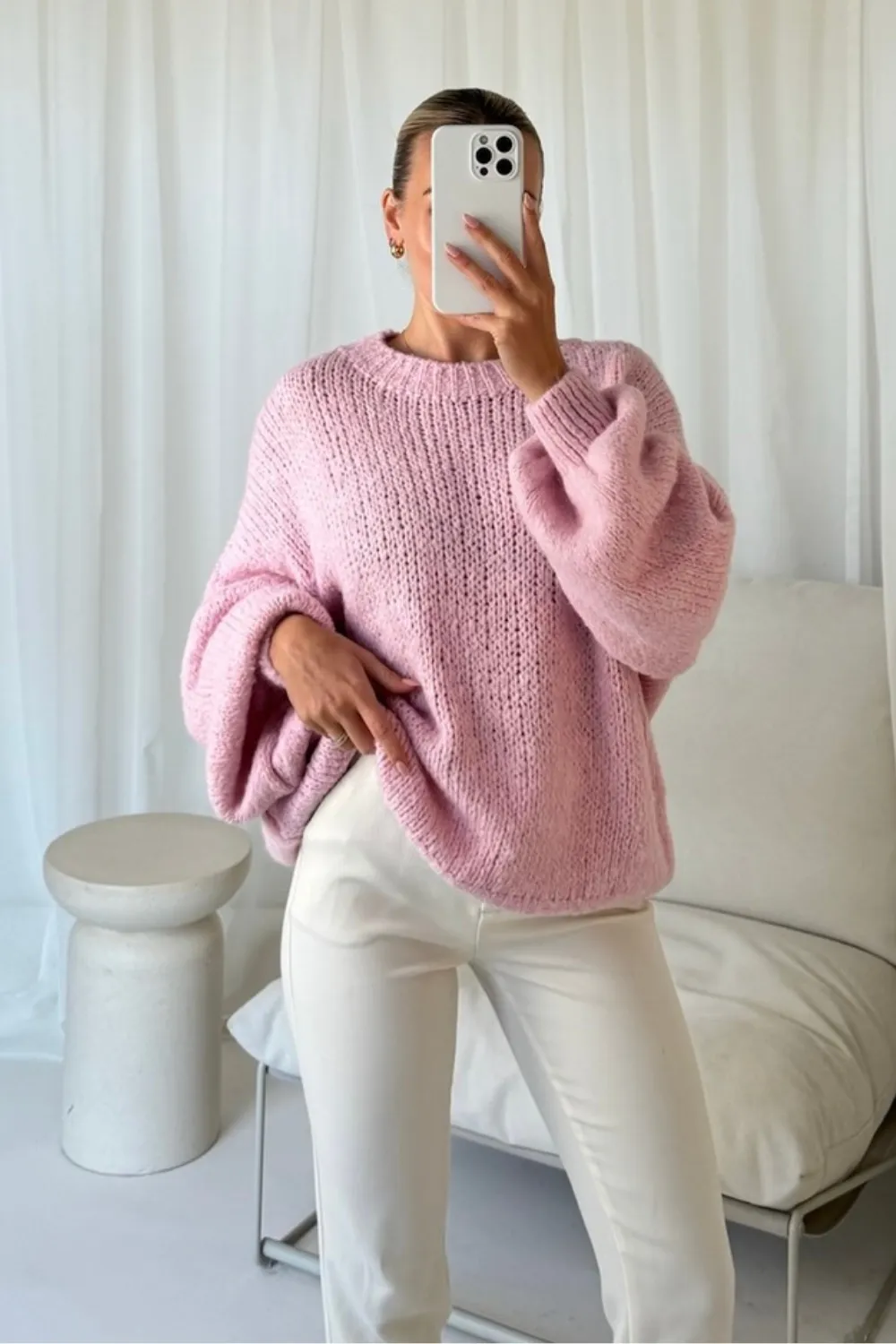 Alice baby pink knit jumper