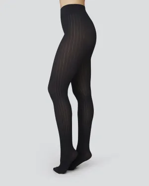 Alma Rib Tights Black