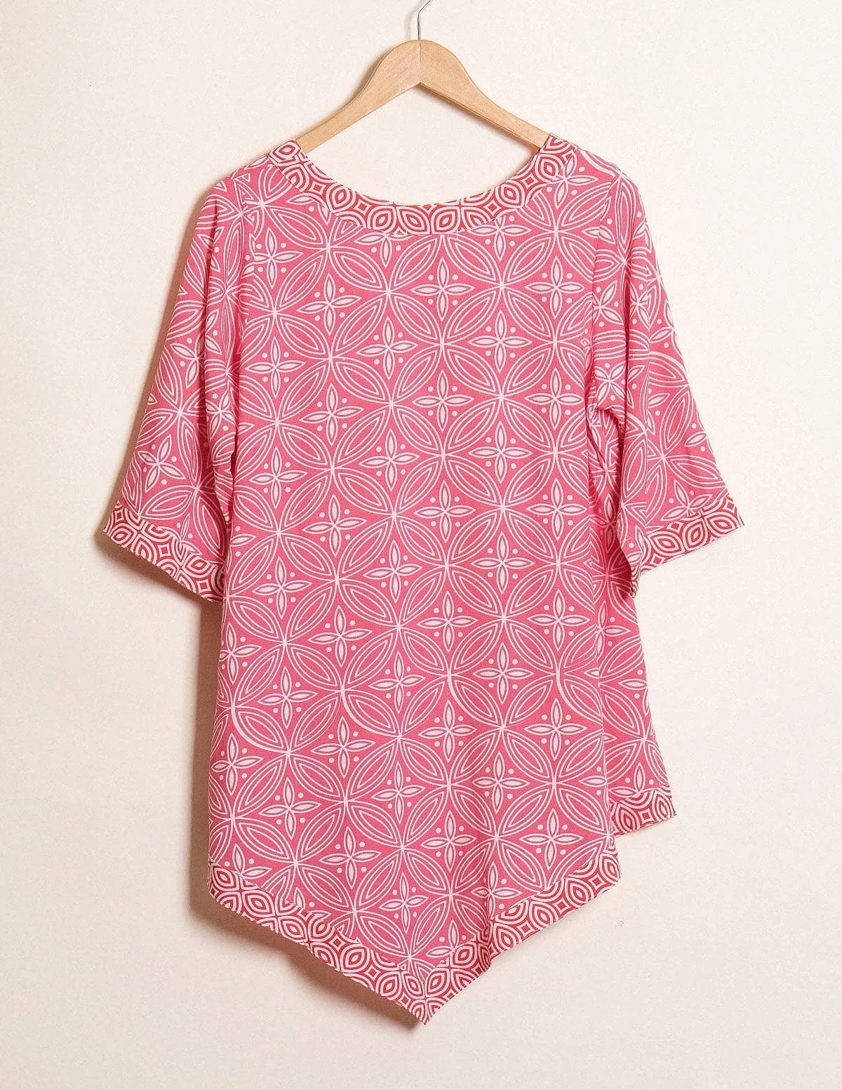 Amari Batik Tunic - Tea Rose - 2XL Only