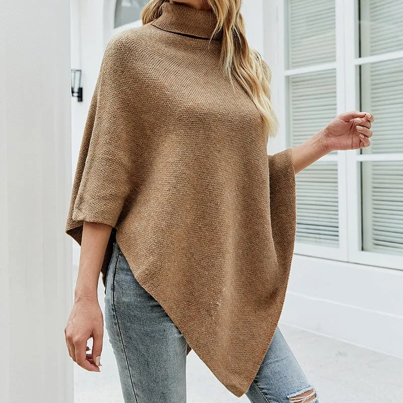 Amaryllis Turtleneck Poncho Sweater