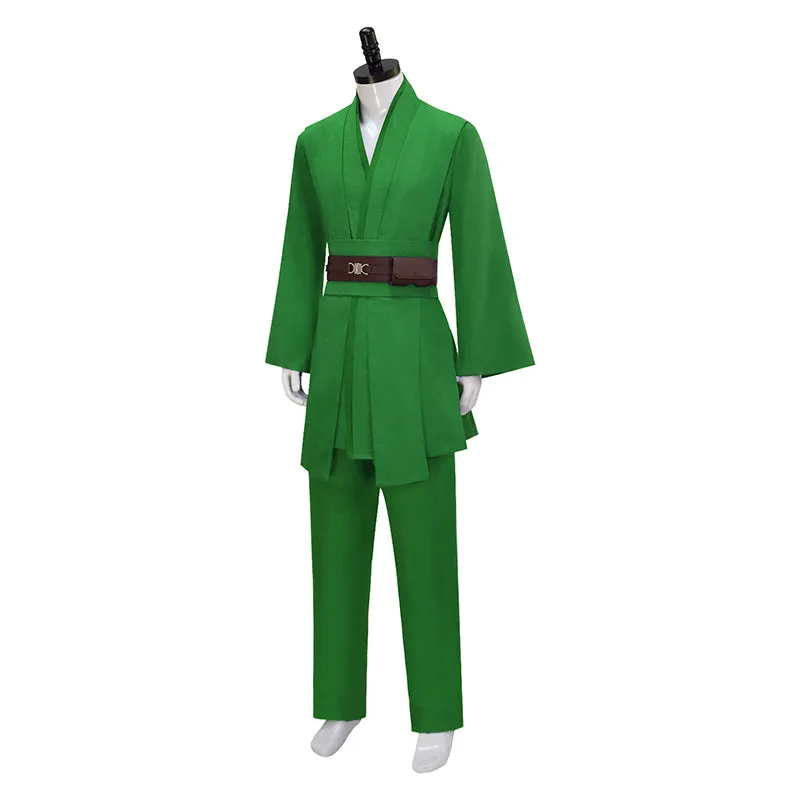 Anakin Green Tunic Suit Star Wars Anakin Skywalker Cosplay Costume Halloween Outfit Becostume