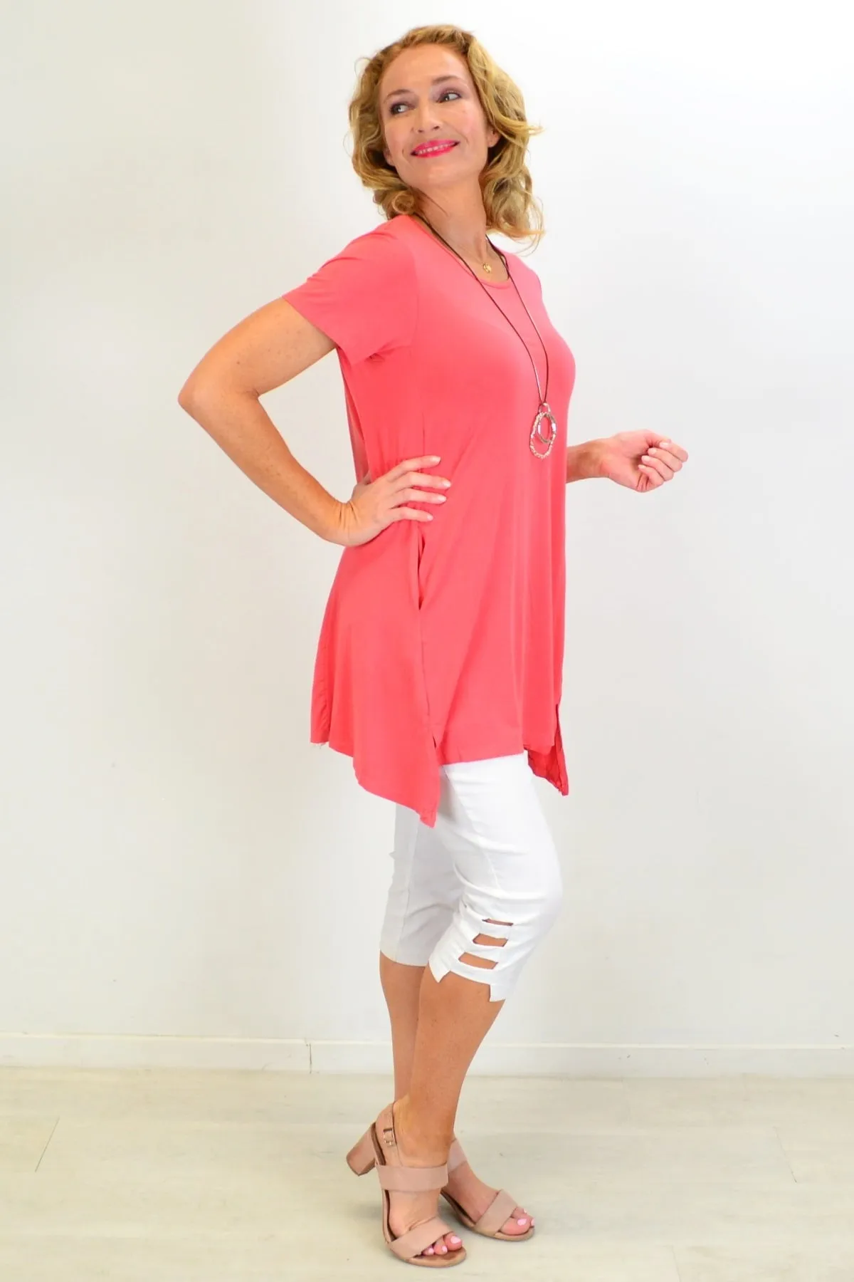 Apricot Bamboo Pocket Tunic Top