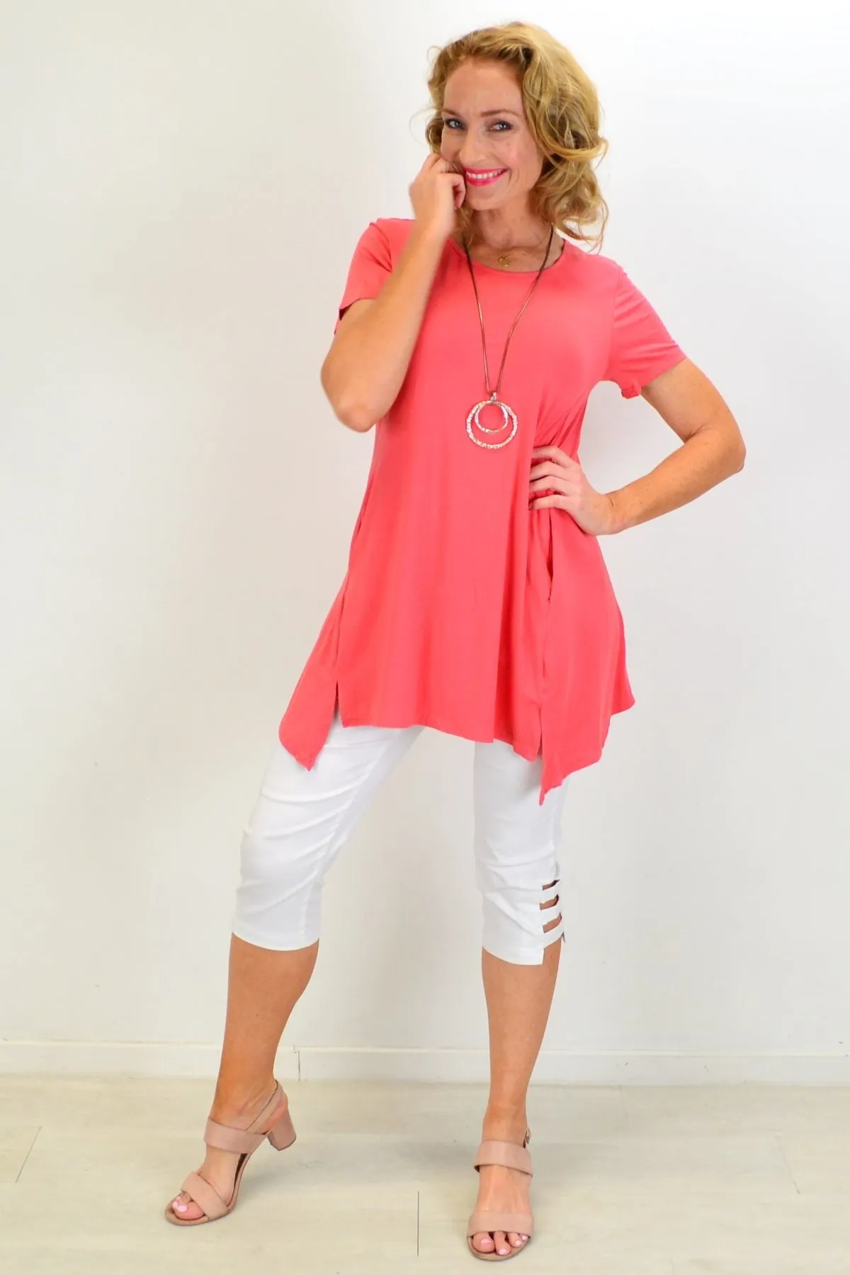 Apricot Bamboo Pocket Tunic Top