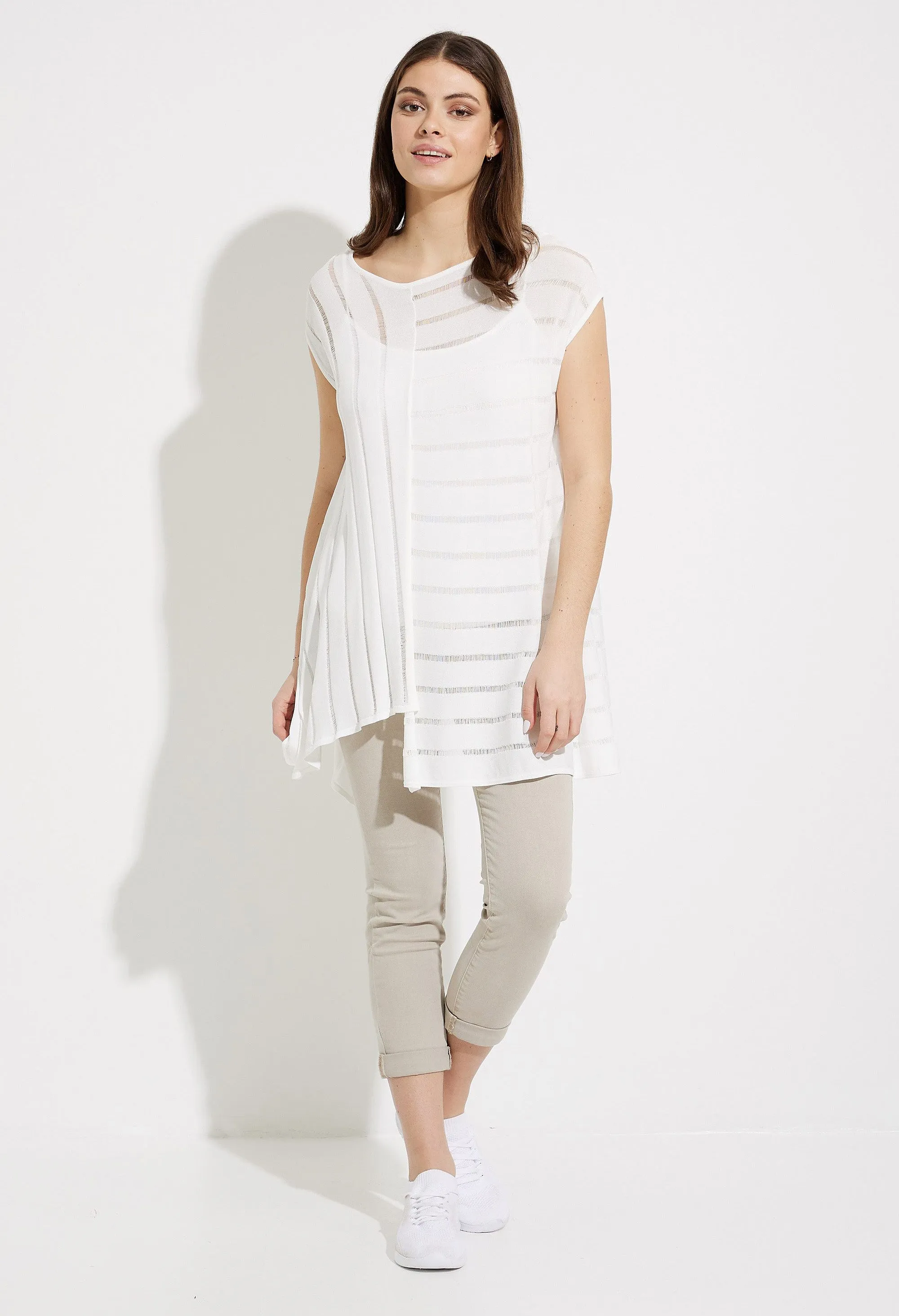 Asymmetric Hem Tunic Style Top