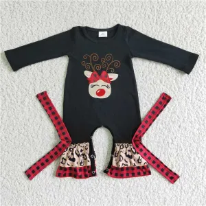 baby Girls reindeer embroidery jumpsuit 6 B11-9