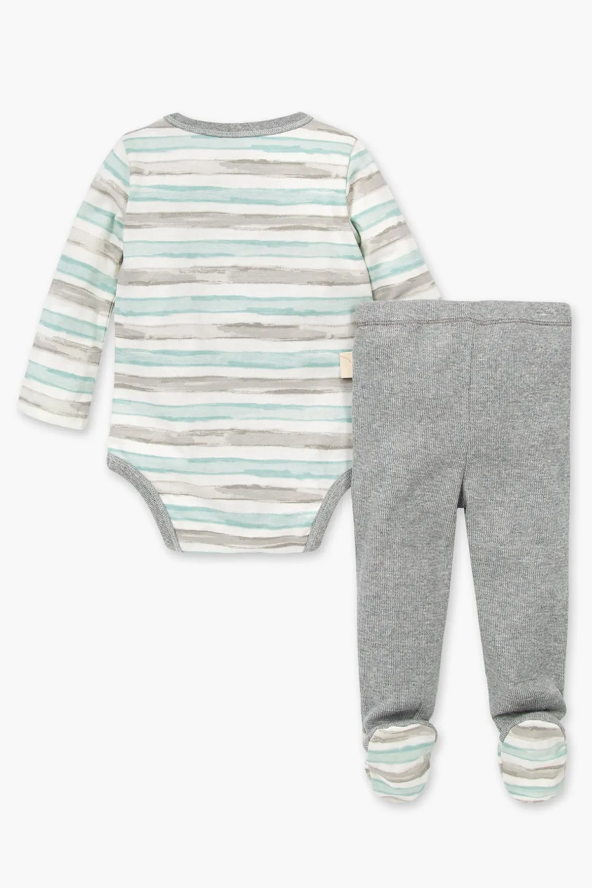 Baby Onesie Burt's Bees Tipped Stripe Onesie And Pants Set