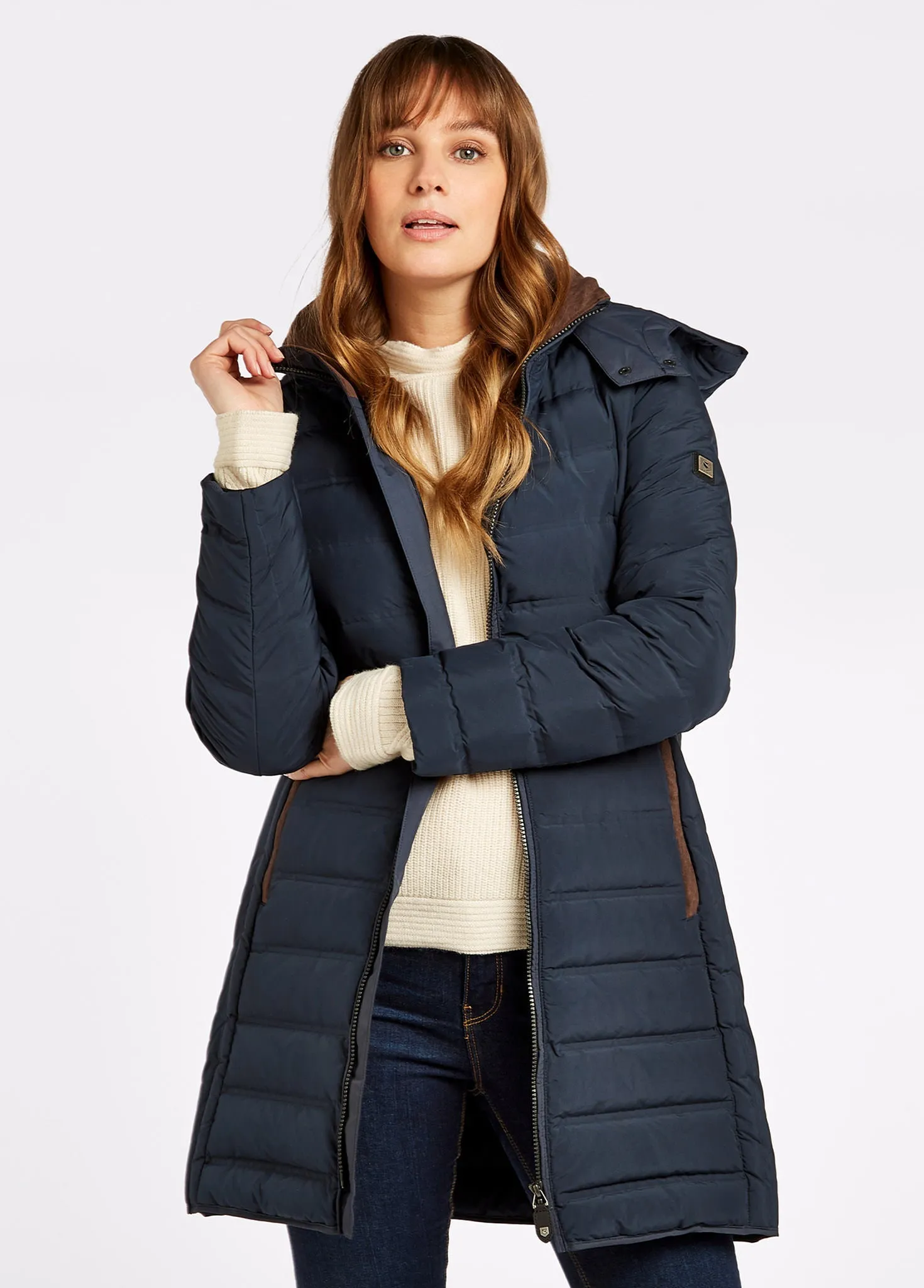 Ballybrophy Quilted Down Jacket - Navy