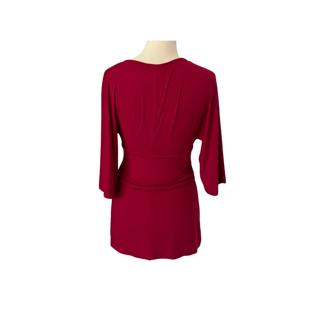 Banana Republic Magenta Stretch V-Neck Tunic | Gently Used |