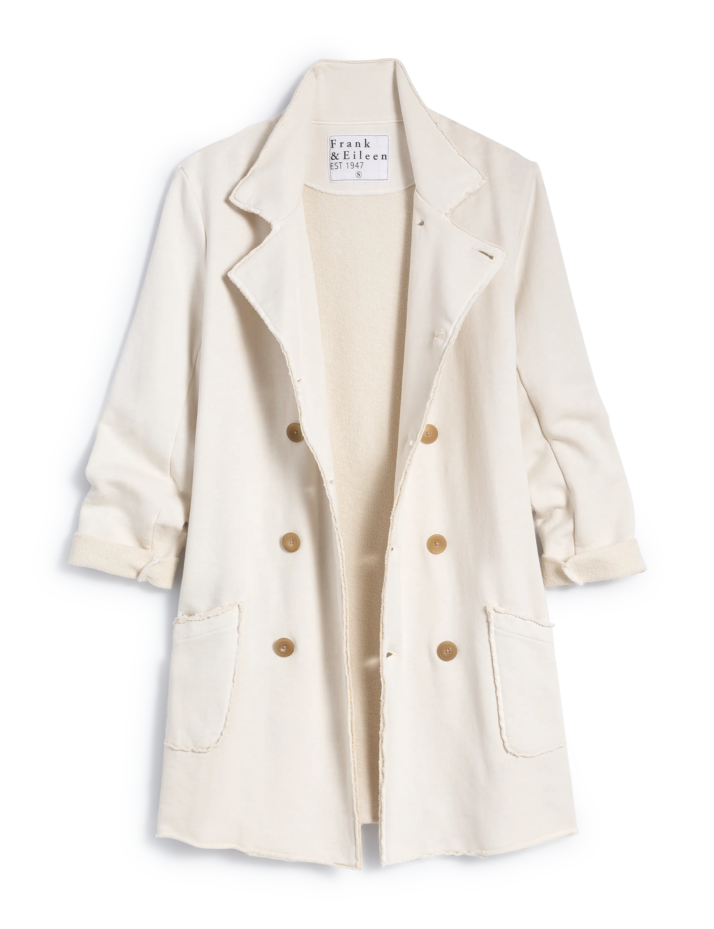 BELFAST TRENCH Vintage White, Triple Fleece