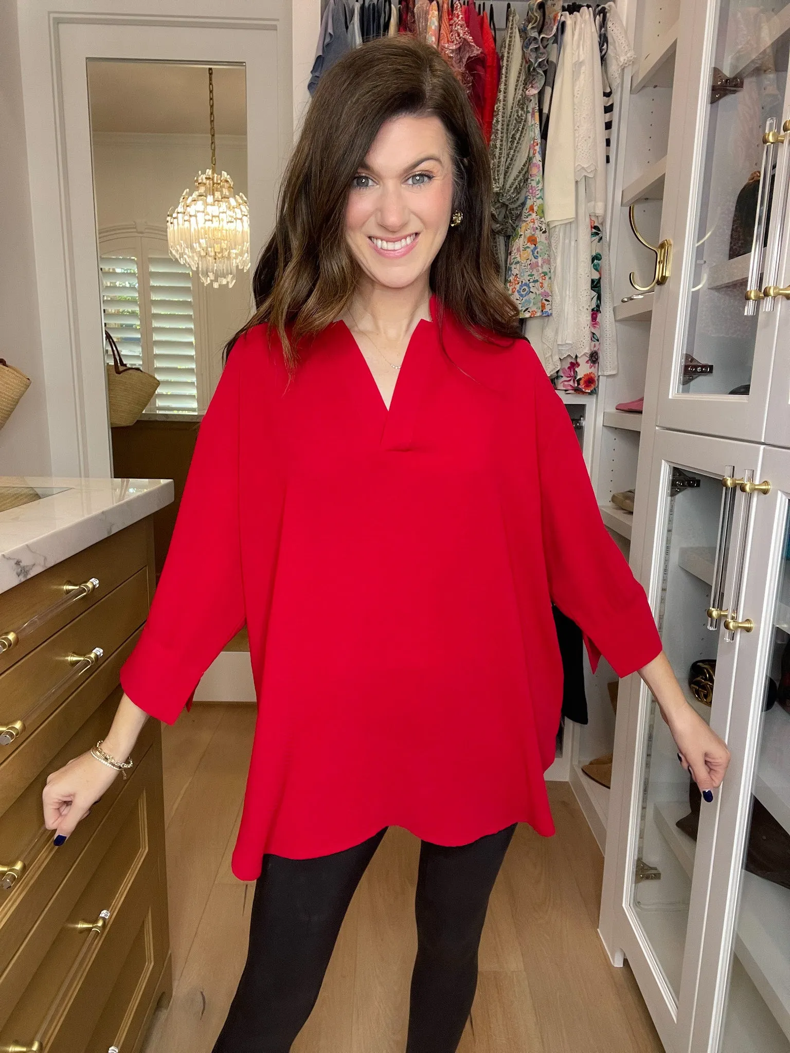 *BELLES & DOORBUSTER* Good Tidings Tunic in Red *FINAL SALE*