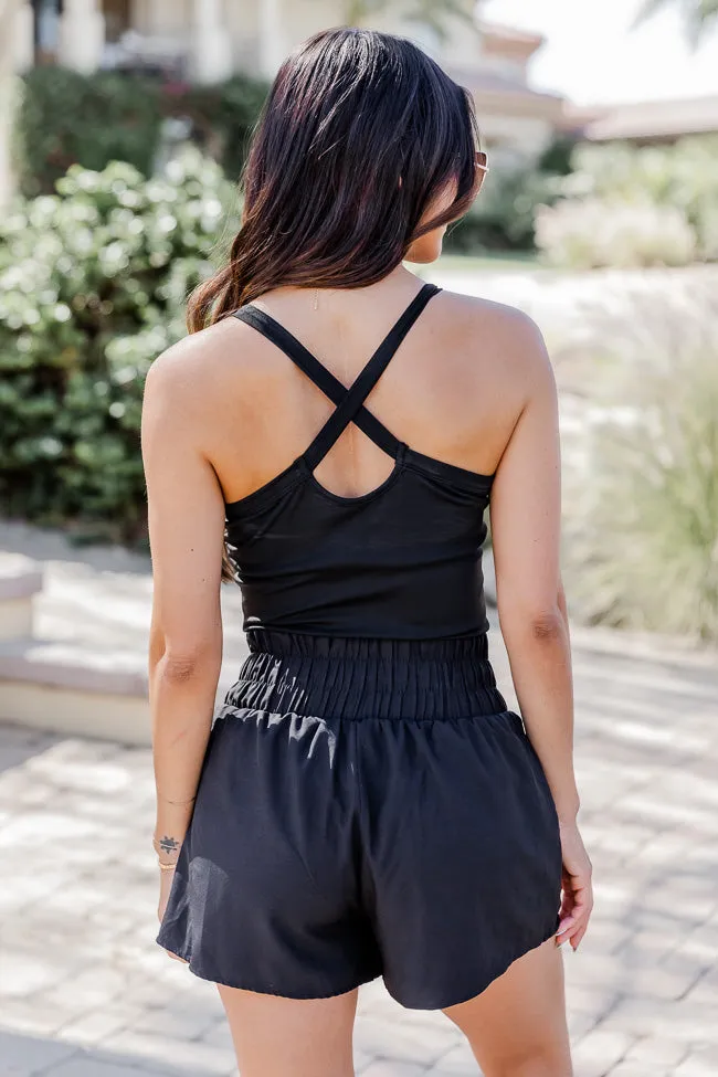 Best Shot Black Active Romper