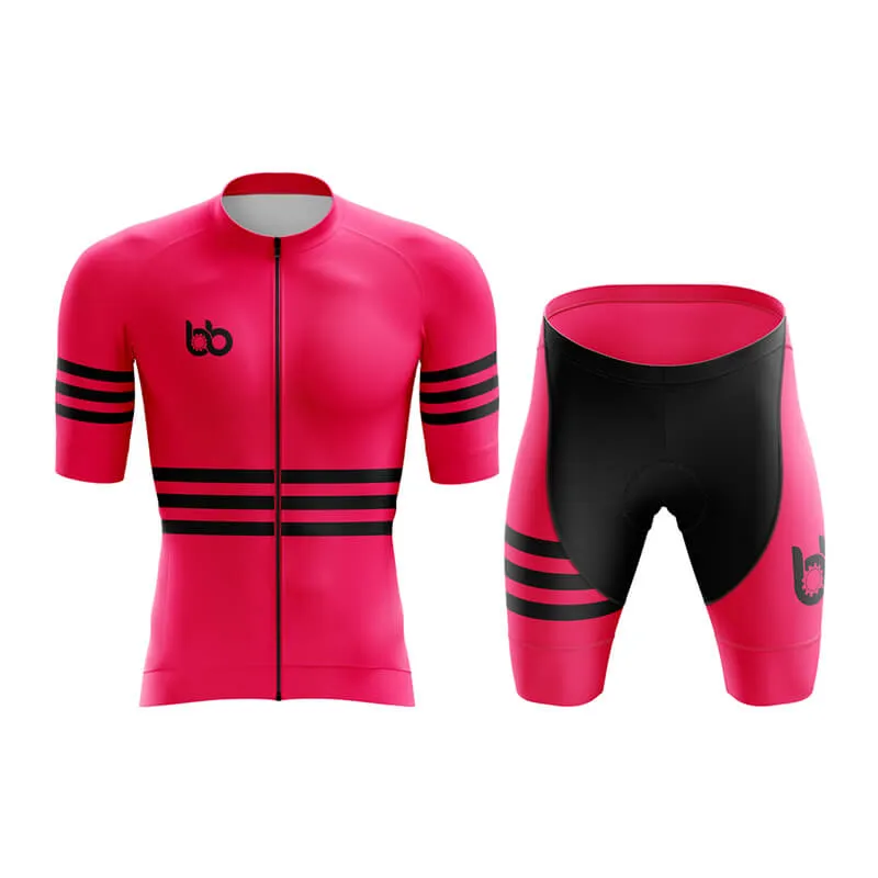 Bicycle Booth Stripes (Pink) Aero Cycling Kit