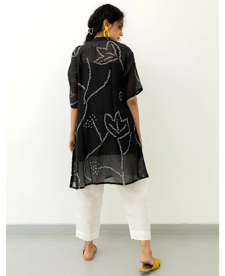 Black Bandhani Tunic Set