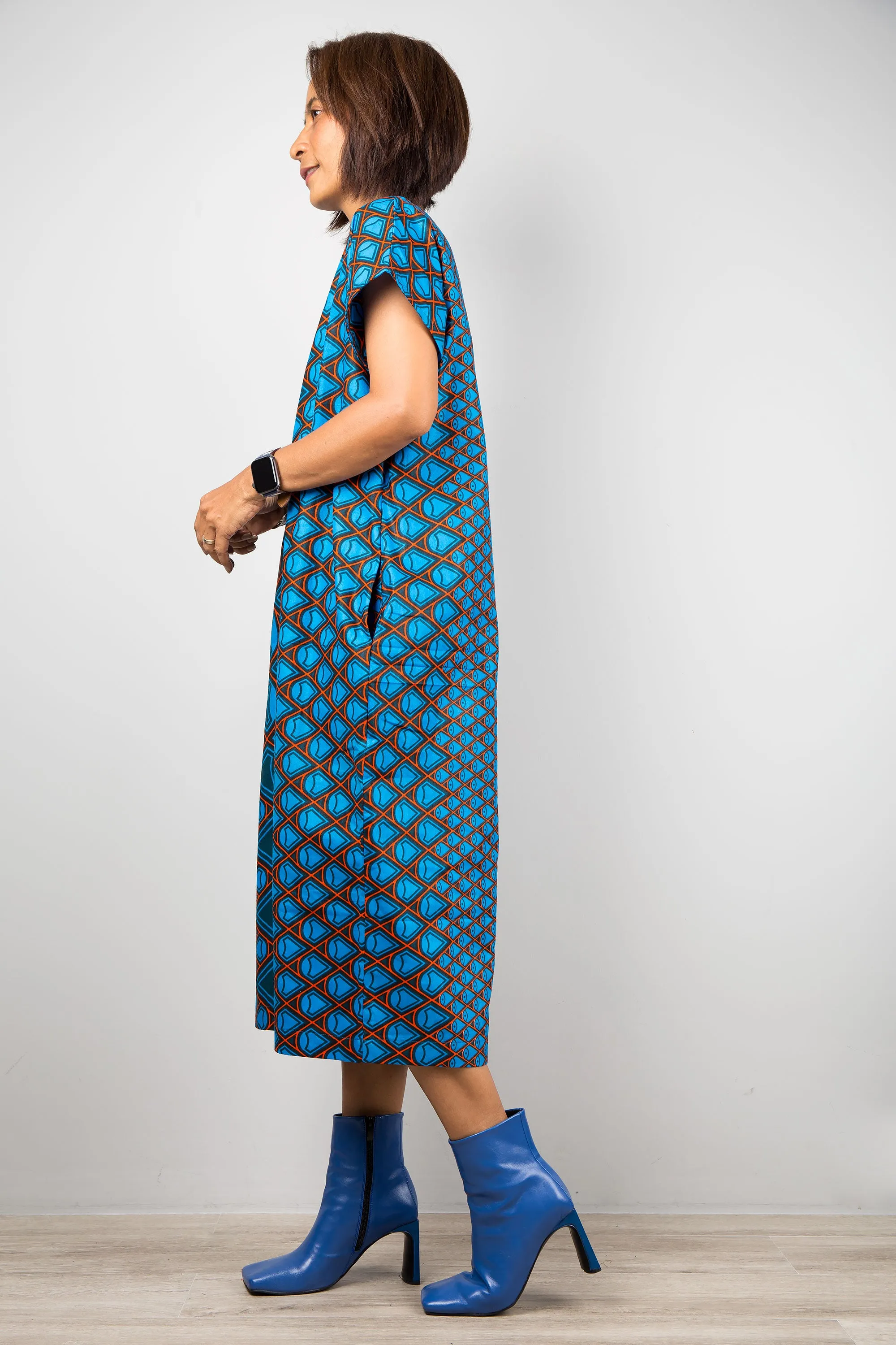 Blue ankara dress