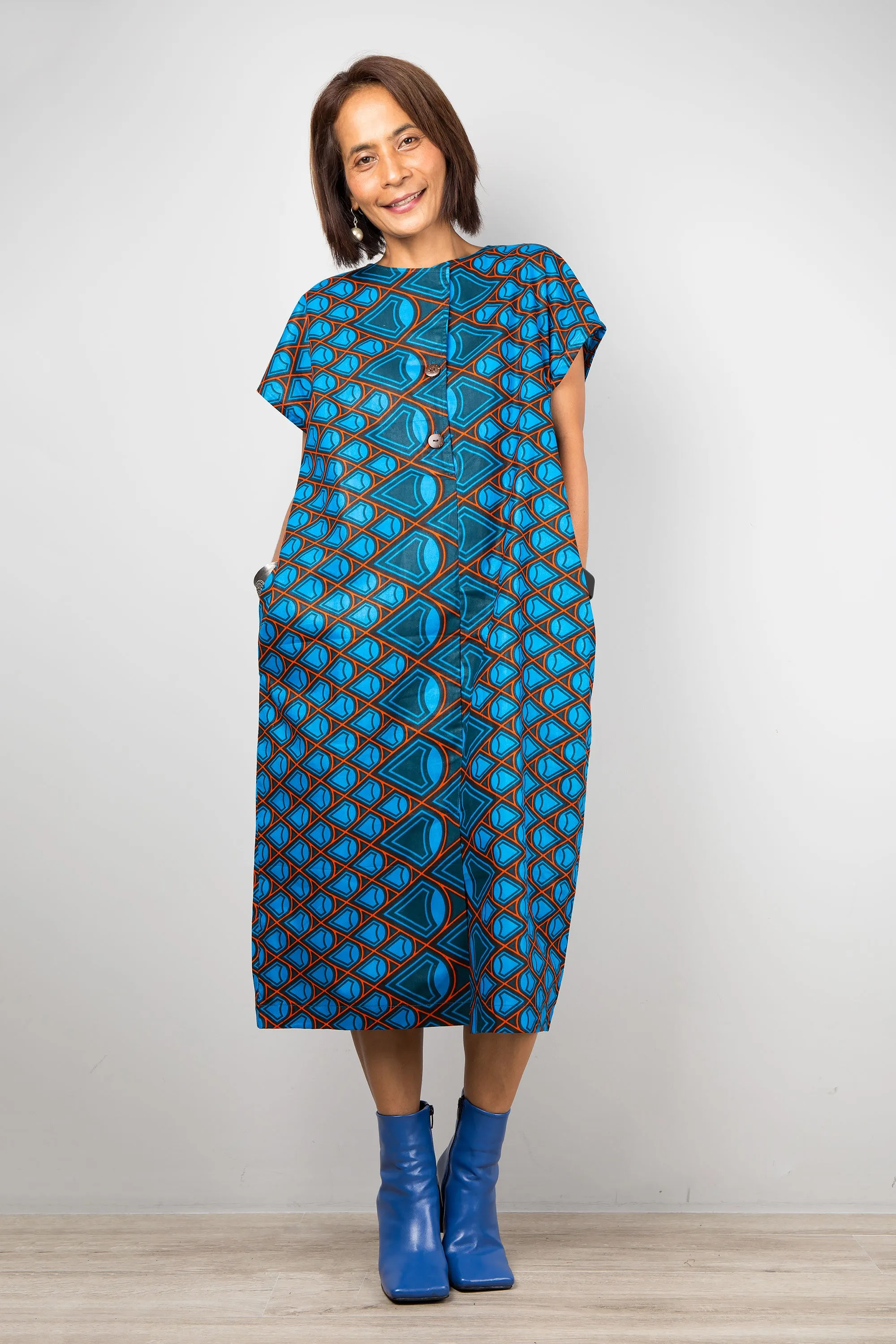 Blue ankara dress