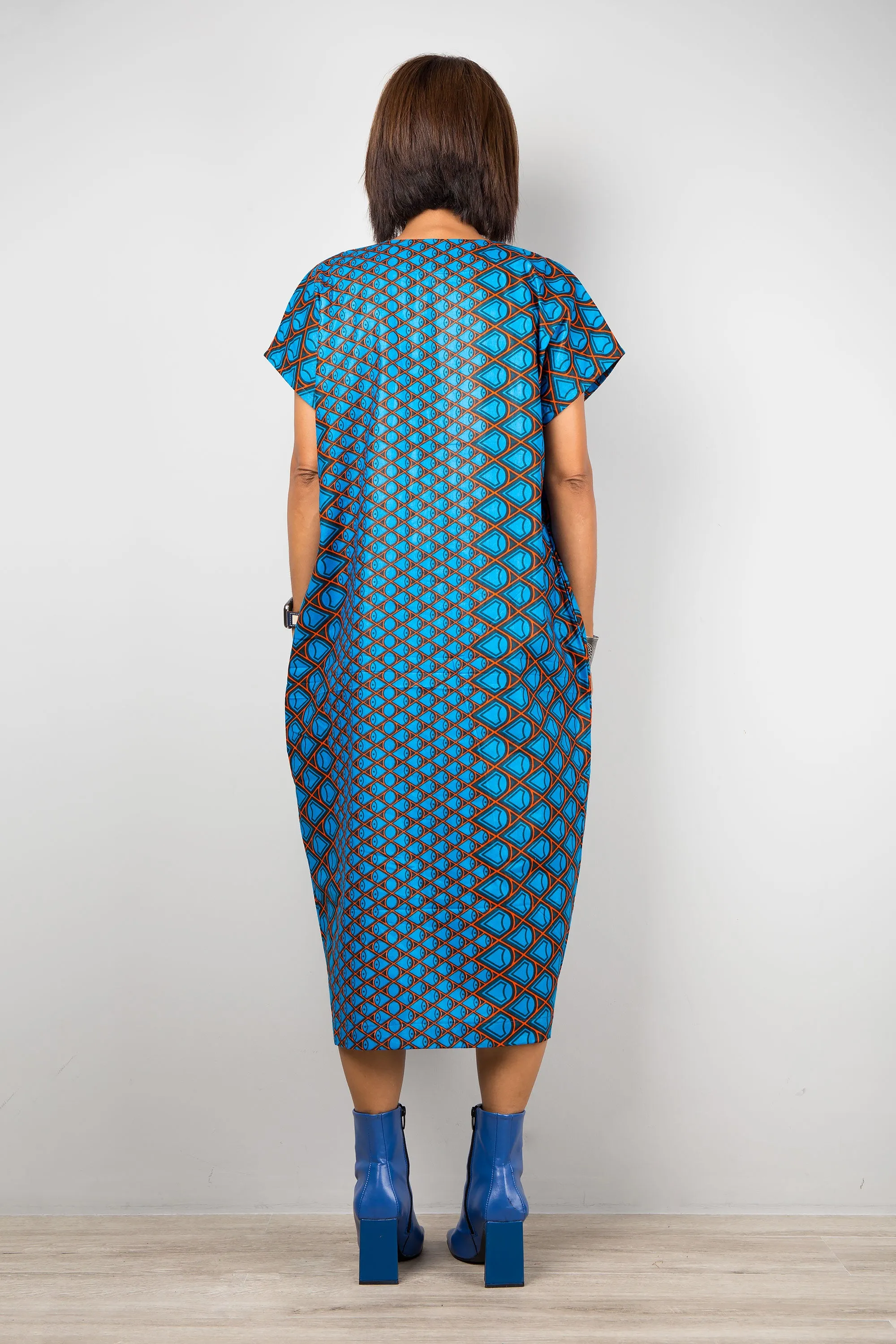 Blue ankara dress