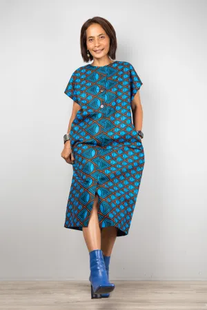 Blue ankara dress