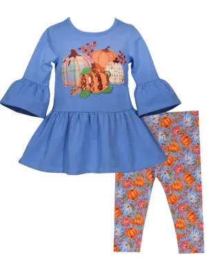 Bonnie Jean - Pumpkin Tunic   Legging Outfit