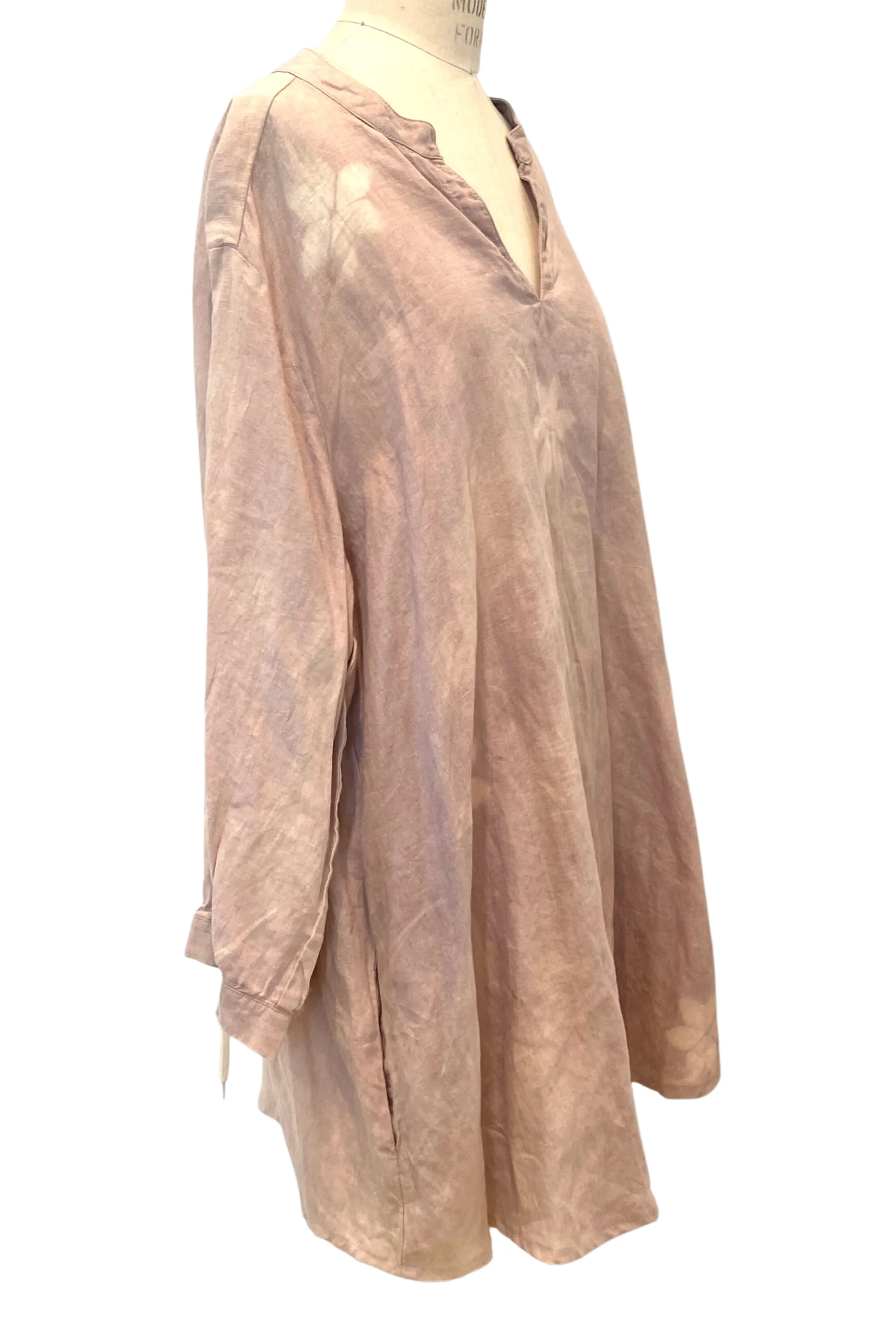 Botanically Dyed Linen Tunic in Lavender