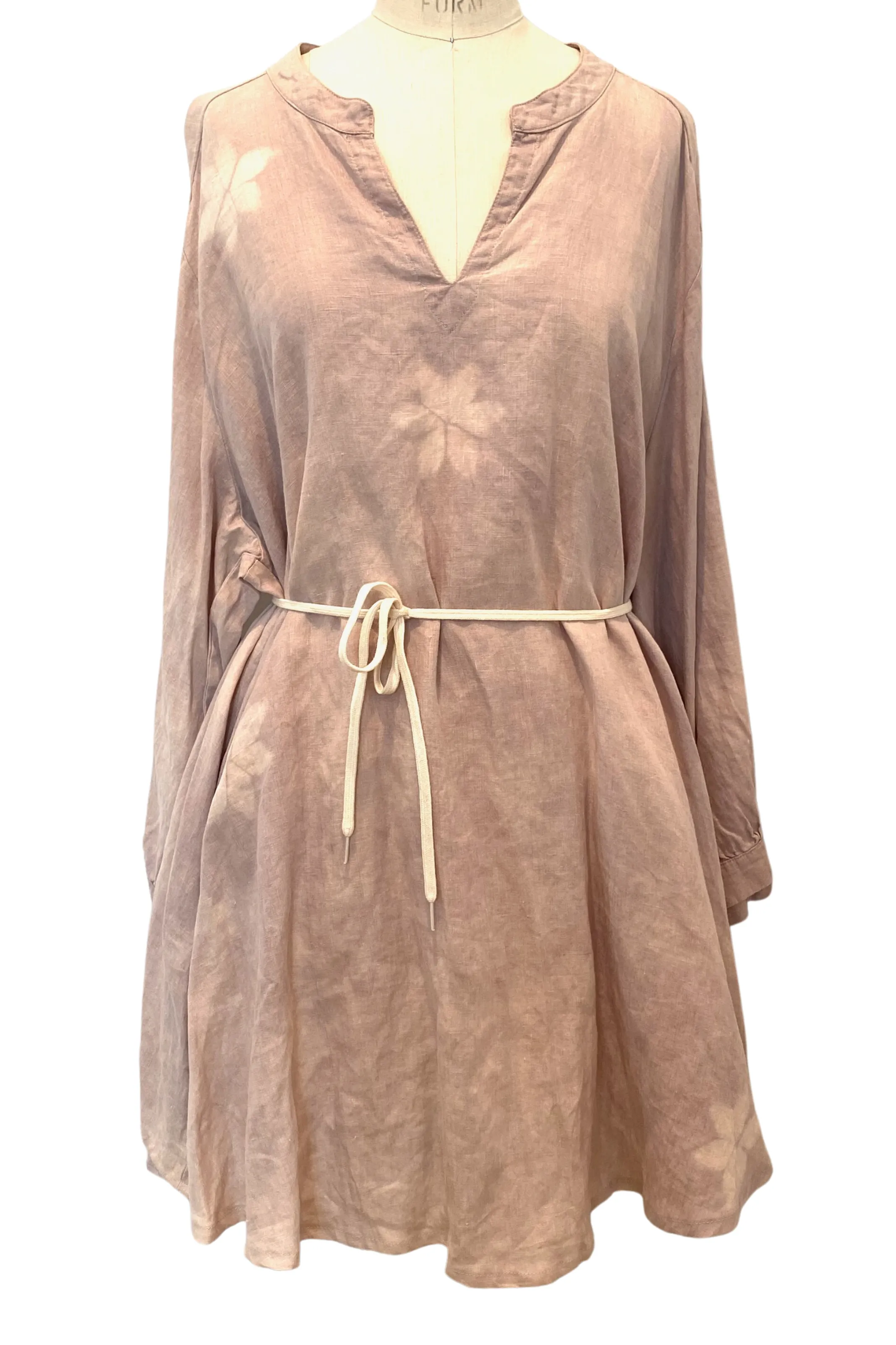 Botanically Dyed Linen Tunic in Lavender