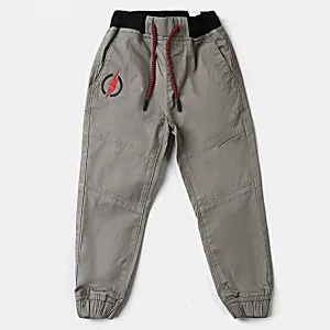 Boys Cotton Twill Pant Flash-Steel Grey