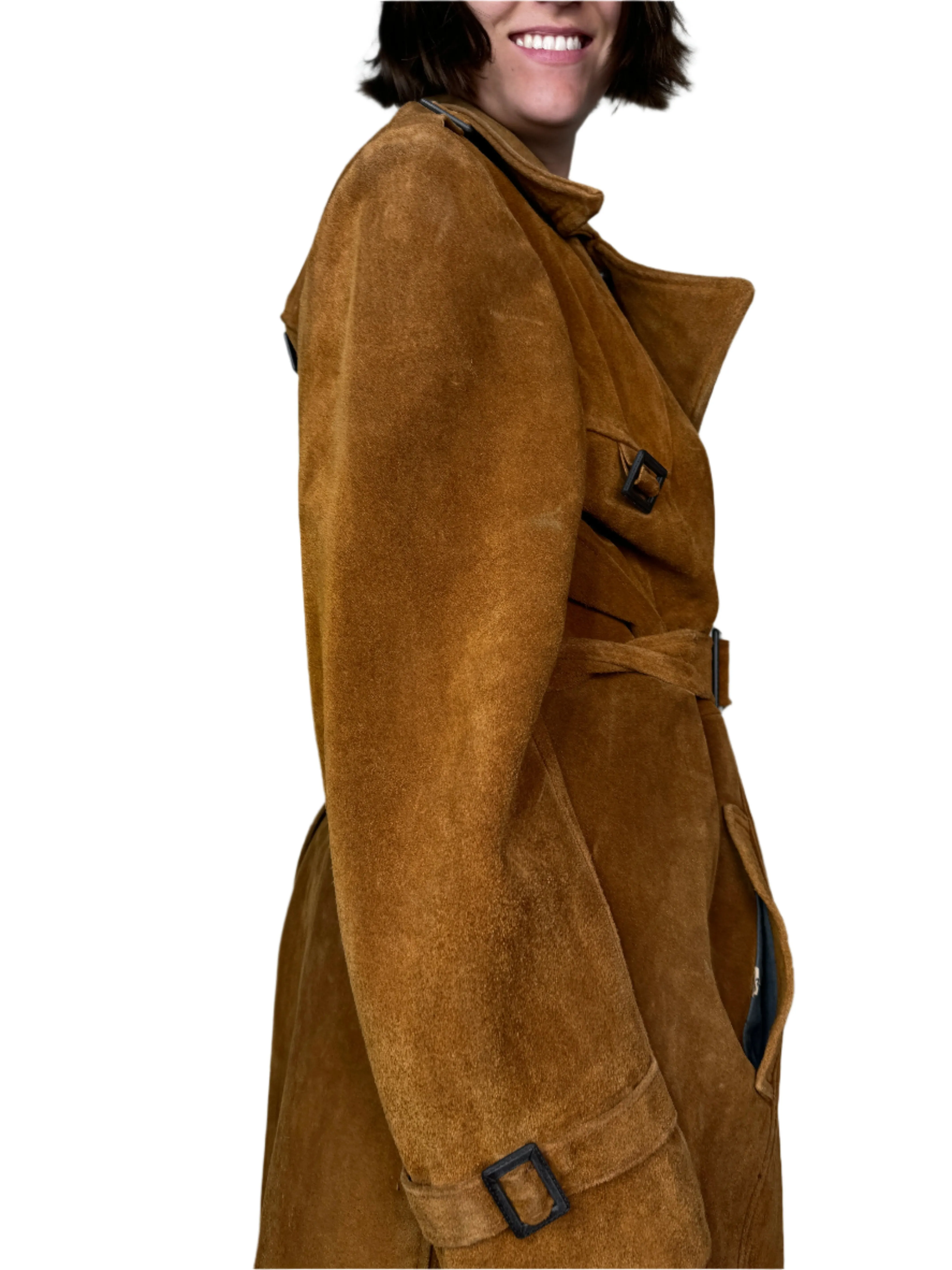 Brown Suede Trenchcoat 1970s