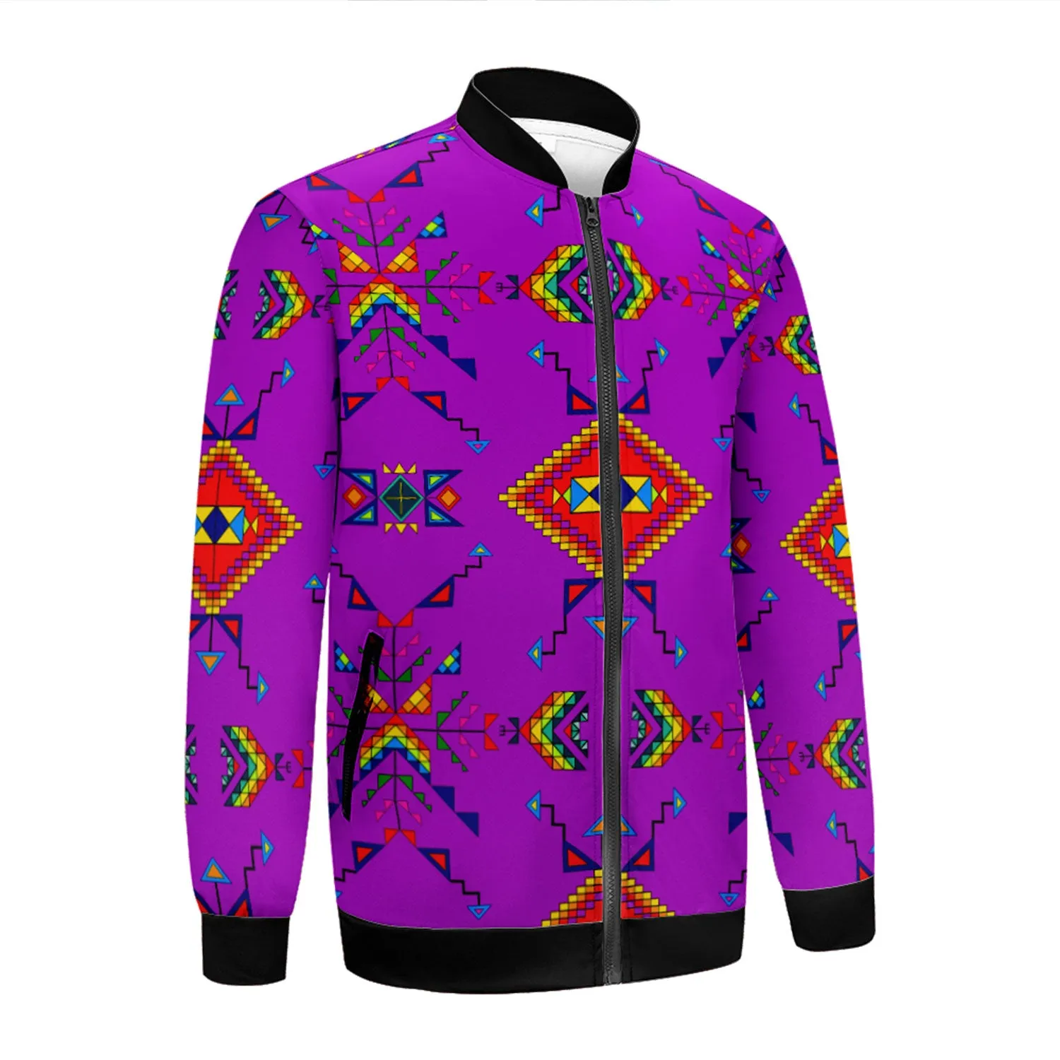 Buffalo Jump Purple Zippered Collared Lightweight Jacket