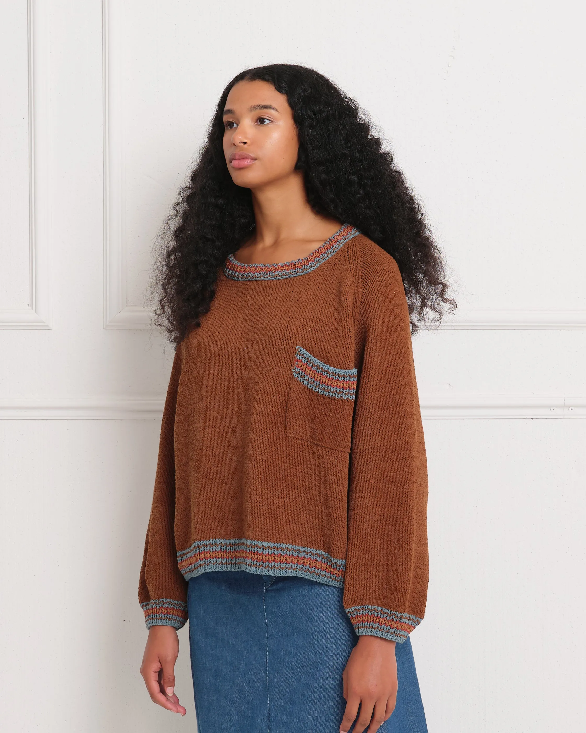 Bulb Knit Jumper - Brown