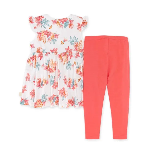 Burt's Bees Organic Baby Paradise Floral Tunic & Legging Set