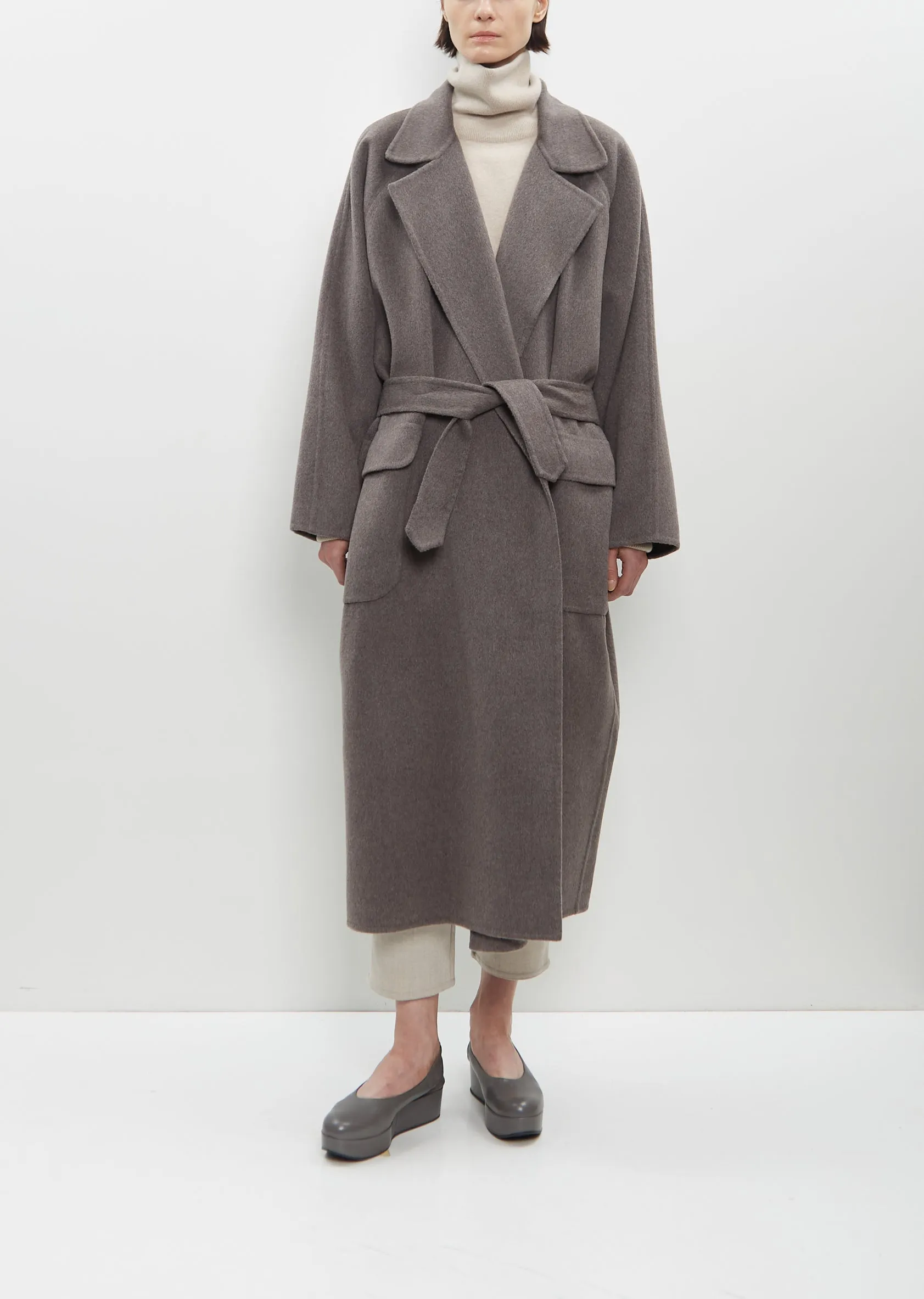 Cashmere Oversized Double Trench Coat