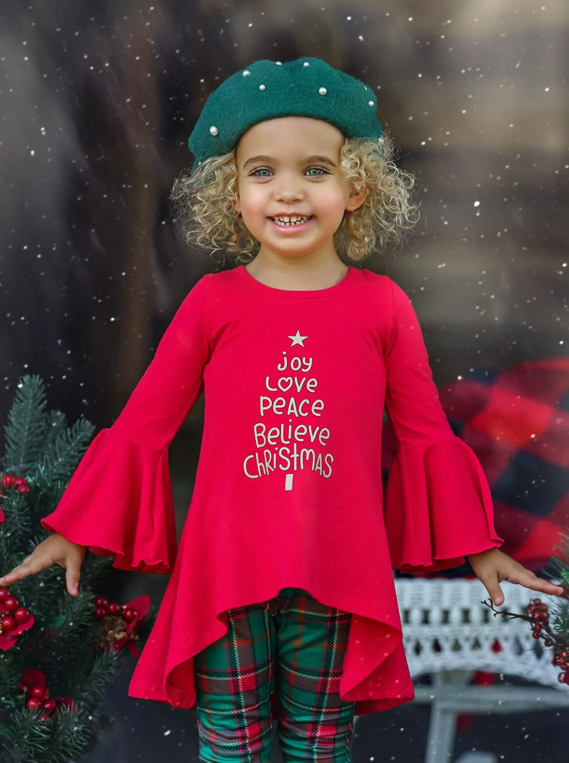 Christmas Spirit Hi-Lo Tunic And Legging Set