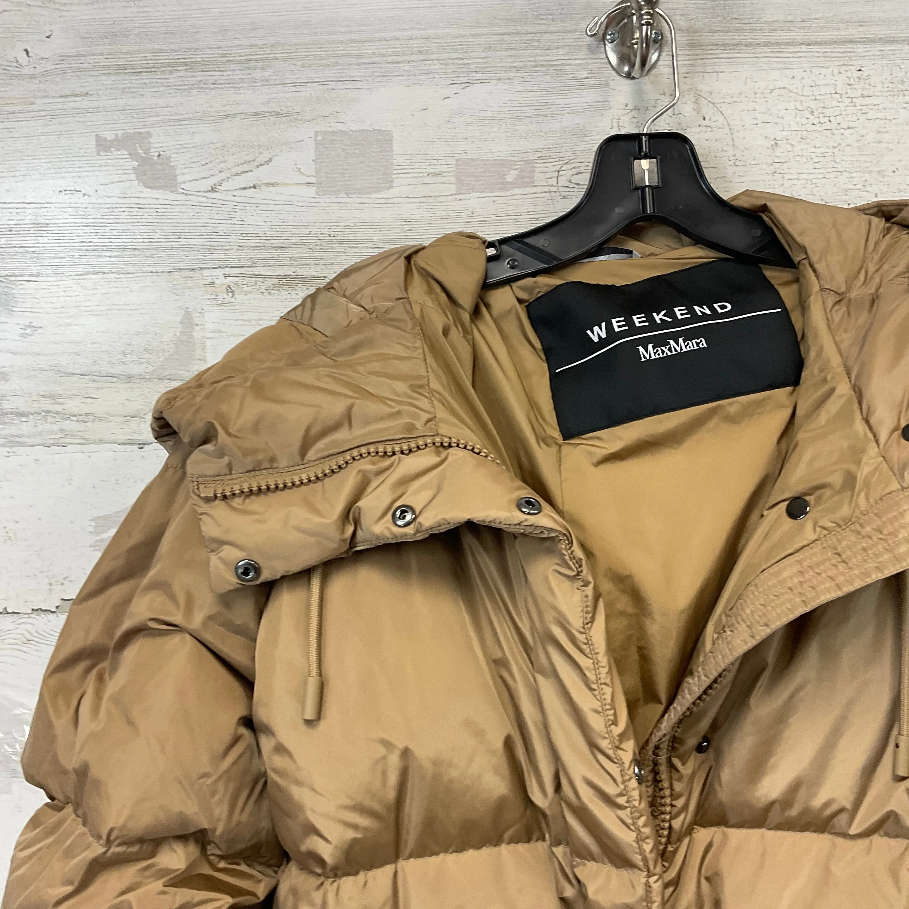 Coat Puffer & Quilted By Max Mara In Tan, Size: M