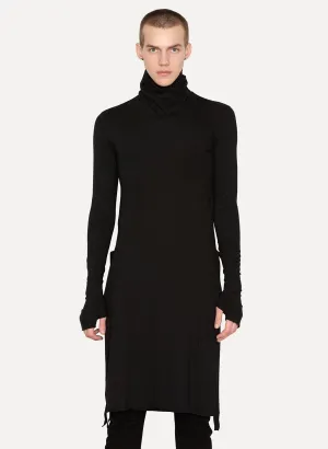 Cold Black Cotton Cashmere Tunic