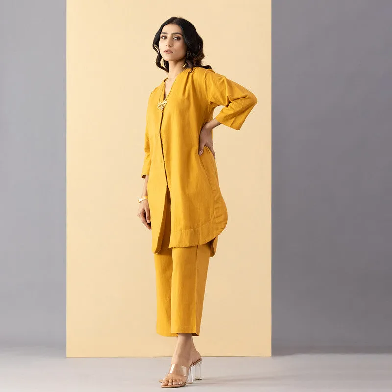 Cotton Co-Ord Set For Women | Yellow