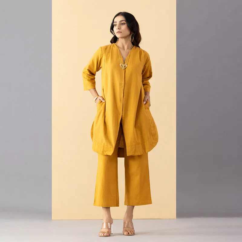 Cotton Co-Ord Set For Women | Yellow