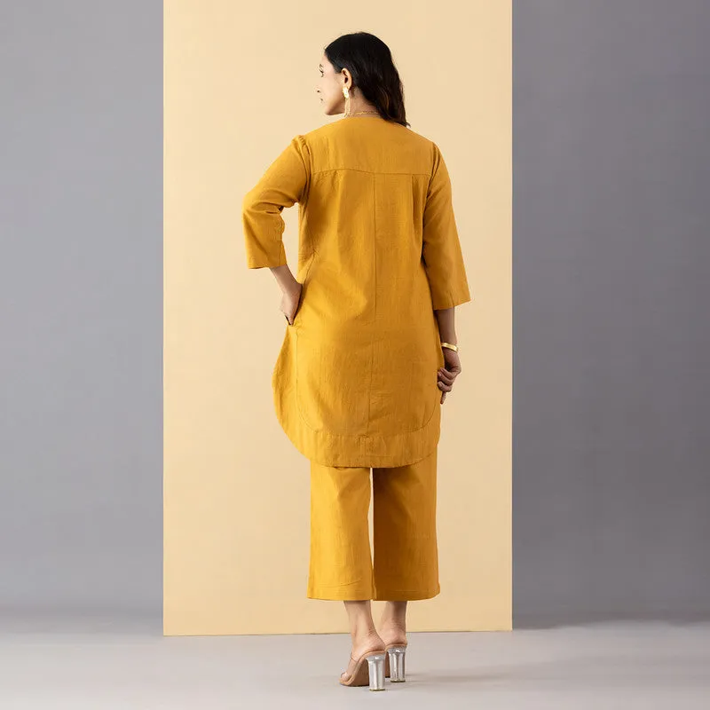 Cotton Co-Ord Set For Women | Yellow