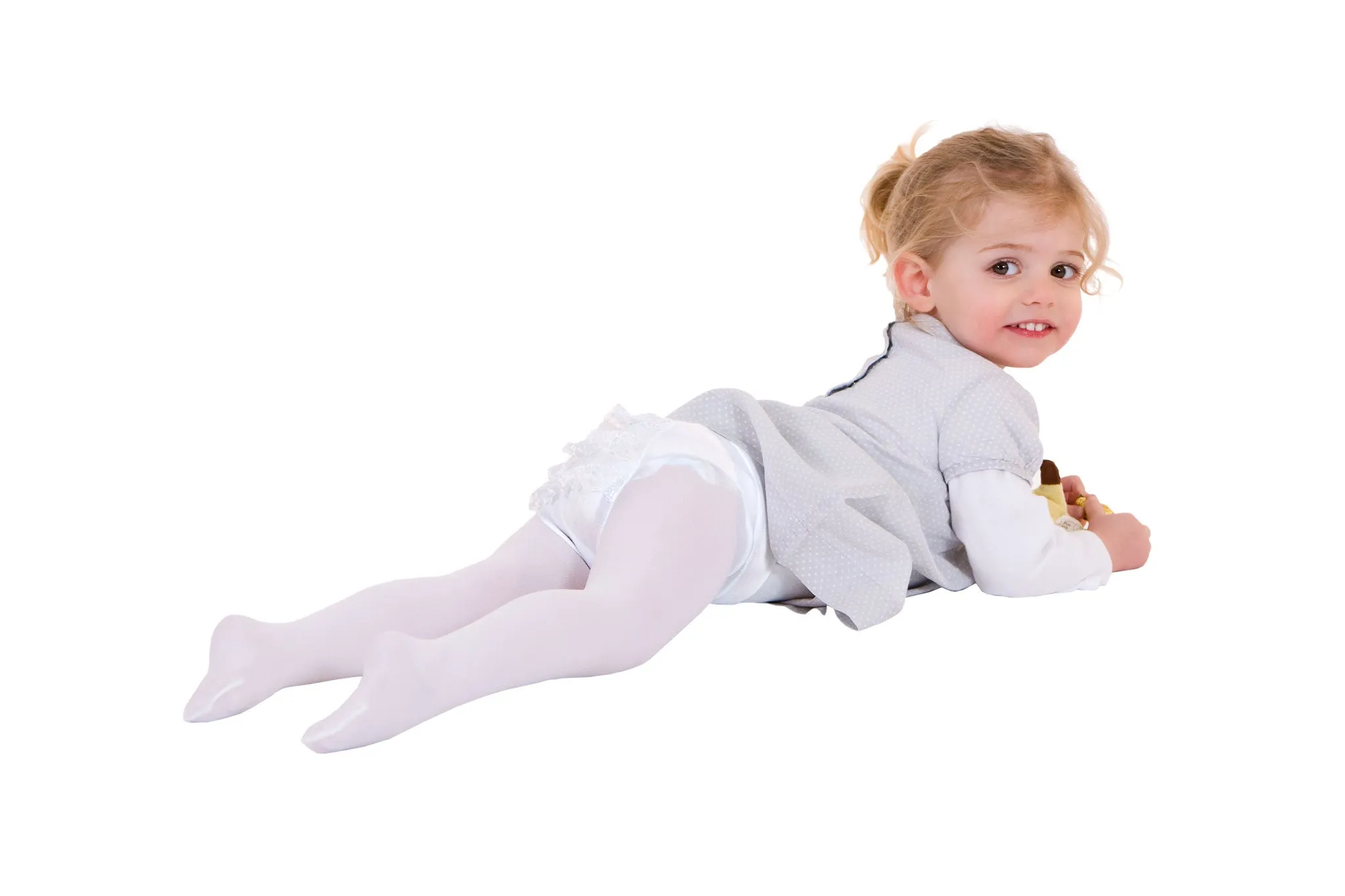 Country Kids Ruffle Rhumba Baby Tights Ivory