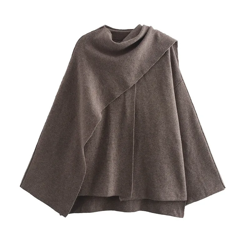 Crescent Wool Poncho