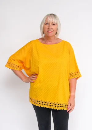 Crochet Trimmed Tunic Top