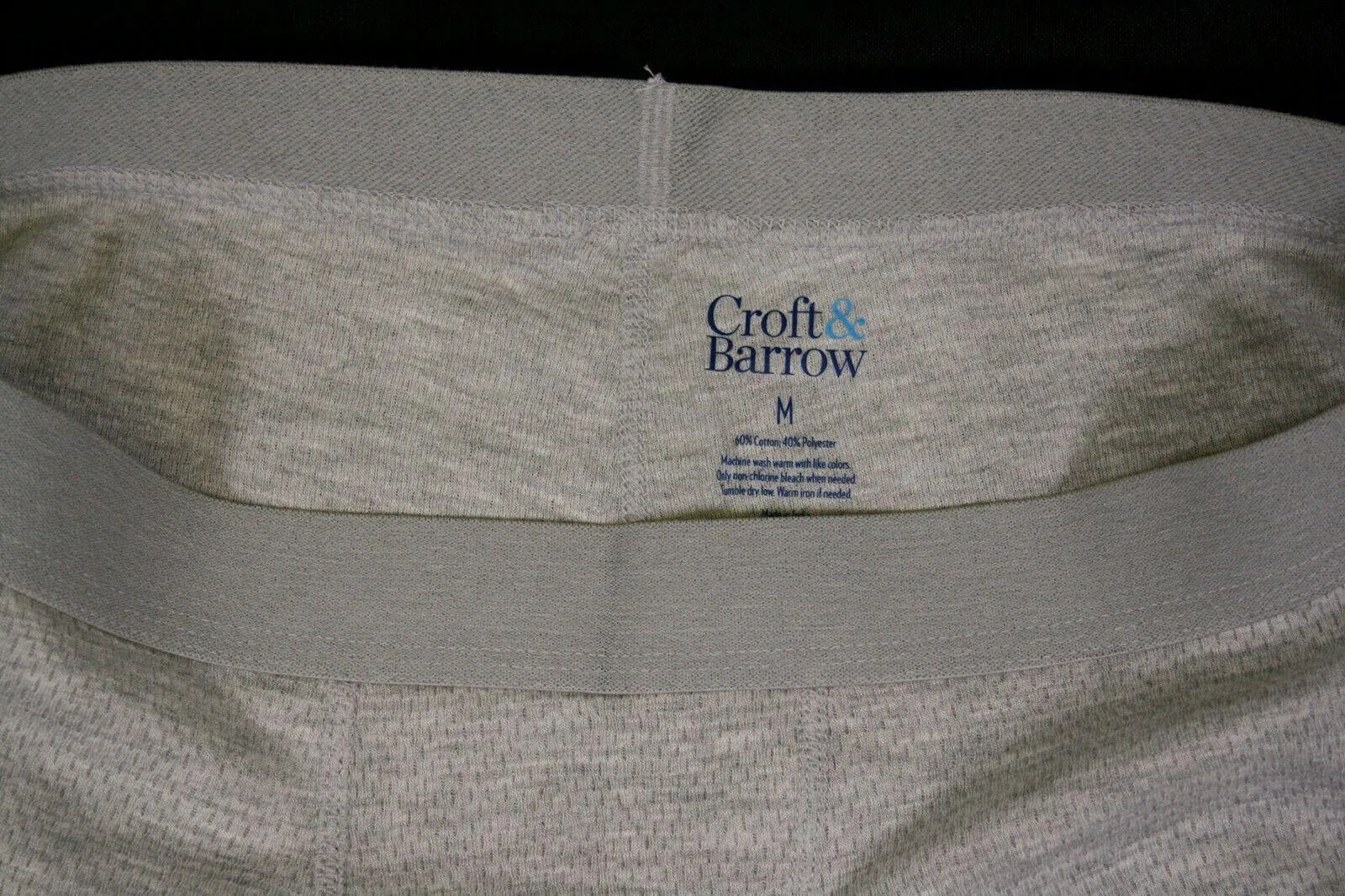 Croft & Barrow Men's Heather Grey Thermal Pyjama Pants (S01)