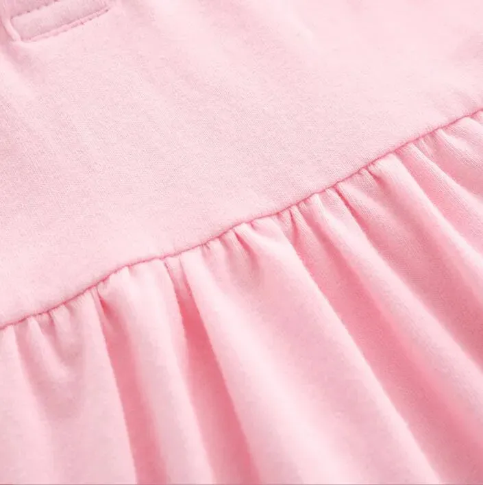 Cute Baby Girls Princess Dress Summer Toddler Short Sleeve Dresses Cotton Newborn Skirts Infant Clothes Kids Clothing 0-24 Months