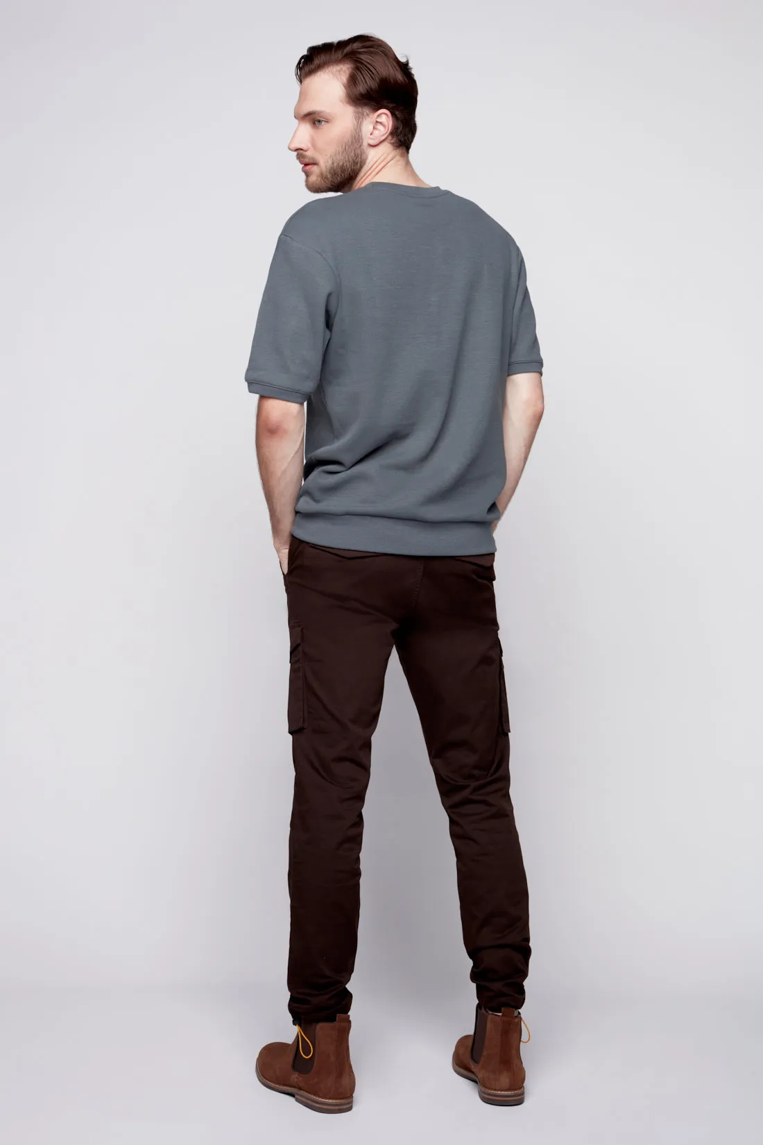 DEAN -  Slim Fit Cargo Chinos (Convertible Joggers) - Brown